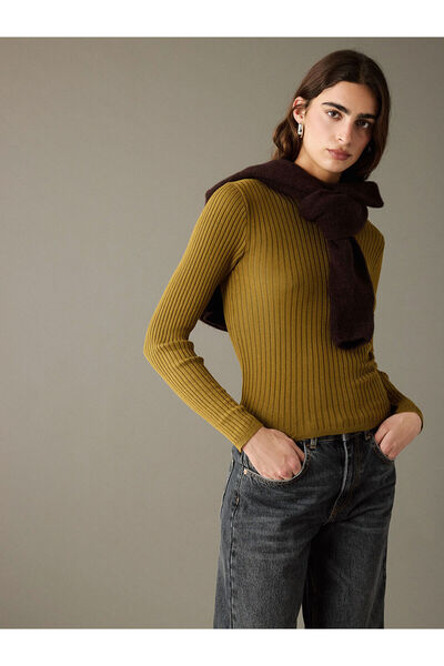 LC Waikiki LCW VisionYeşil Yarım Balıkçı Yaka Kadın Triko Kazak