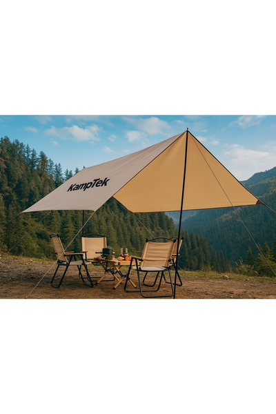 kamptek kamp teknolojisi Kamp Piknik Plaj Karavan Yanı Güneş Tentesi Set UV Güneş Koruyuculu Su Geçirmez Branda