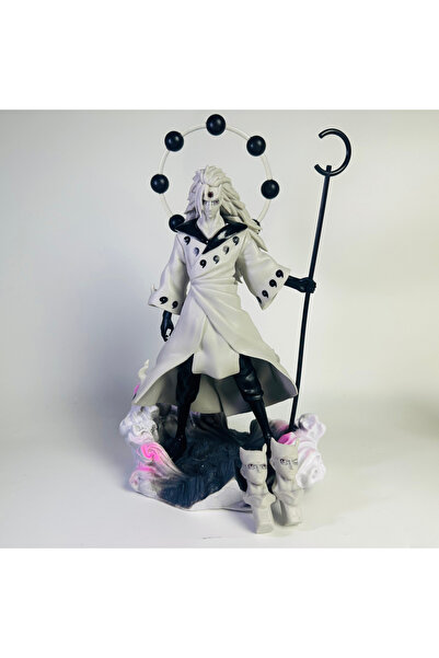 BANDAI بدون صندوق ناروتو شيبودن GK أنيمي مجسم ستة مسارات نموذج مجسم أوتشيها مادارا مجسم من مادة البولي فينيل كلوريد مقاس 28 سم