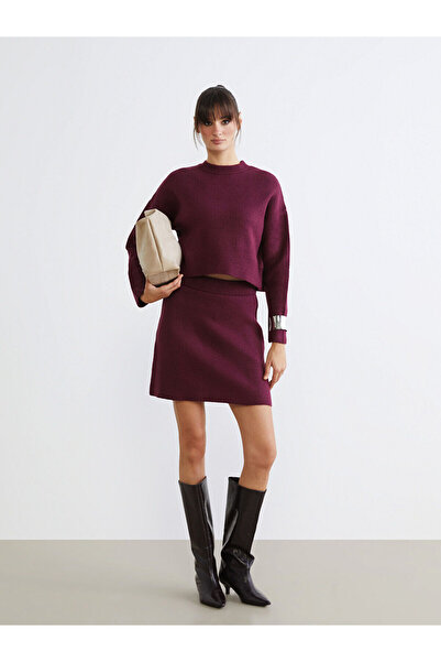 LC Waikiki Fusta mini din tricot cu talie elastică Peak New Season