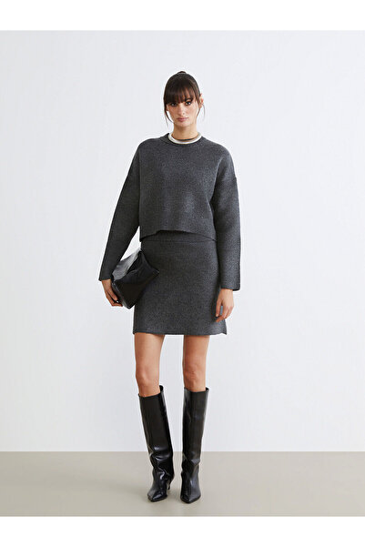 LC Waikiki Beli Lastikli Triko Mini Etek