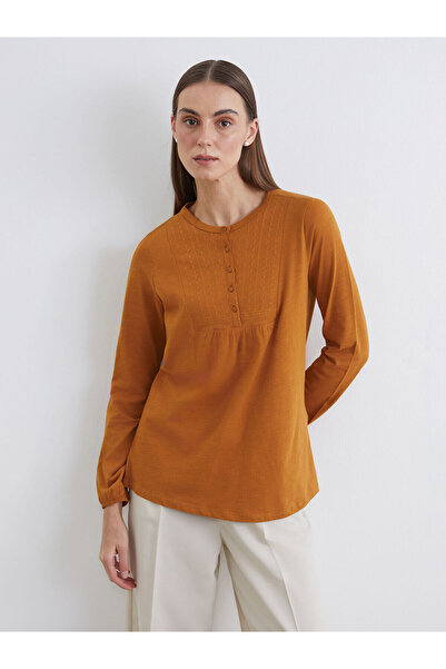 LC Waikiki LCW Grace Bisiklet Yaka Nakışlı Bluz