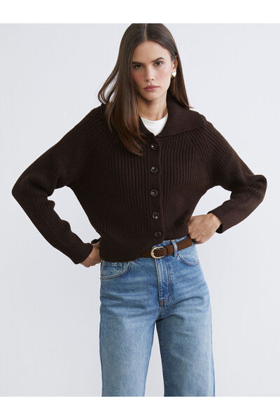 LC Waikiki Vizyon New Season Polo Neck Women's Knitwear Cardigan