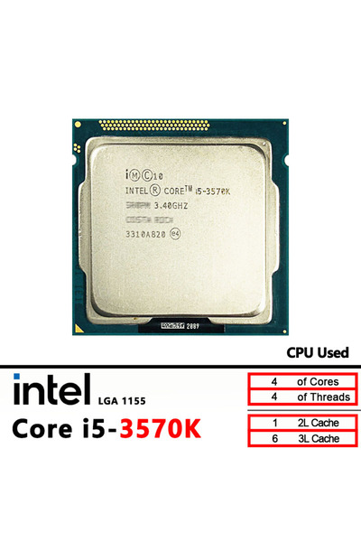 Intel Core i5-3570K i5 3570K 3.4 جيجاهرتز وحدة معالجة مركزية رباعية النواة رباعية الخيوط مستعملة 6 ميجابايت 77 وات A 1155
