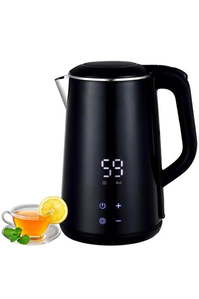 Generic DENX Smart Electric Kettle 1.6L Stainless Steel, 1500W Fast Boil, LED Digital Touch Display, DX2087