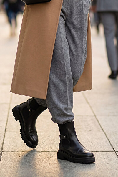 Marjin حذاء تشيلسي اليومي للنساء ذو نعل مطاطي مزدوج الوجه ومزود بأسنان مسننة ...