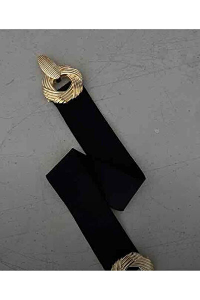 Descoin curea de damă elastică cu cataramă aurie, centură pentru jachetă, cen...