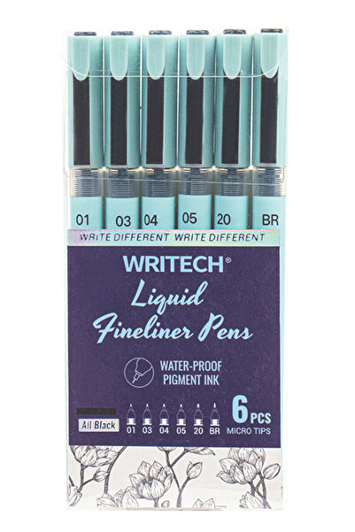 Writech W-704 LIQUID FINELINER KALEM - 6'LI