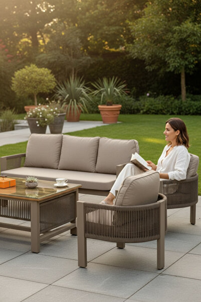 Sun Patio Grande Lounge 3+1+1 Bahçe Balkon Premium Oturma Grubu