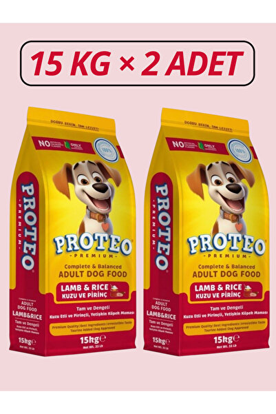 proteo Kuzu Etli Yetişkin Köpek Maması 15kg × 2 Adet