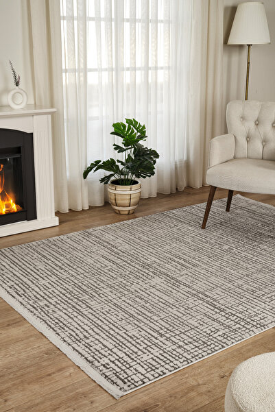 Konfor Halı Marla 2009 Gri Hav Toz Vermez Salon Mutfak Koridor Oturma Odası Y...