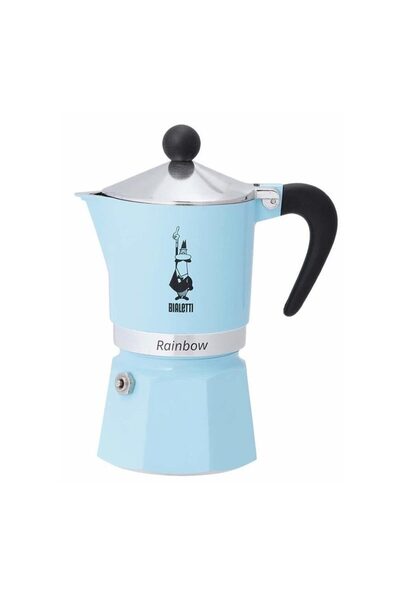 Bialetti Rainbow Moka Pot 1 Cup Açık Mavi
