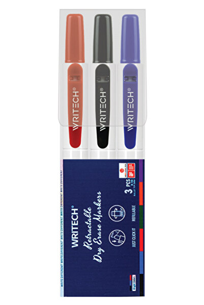 Writech W-709 BASMALI TAHTA KALEMİ - 3'LÜ SET