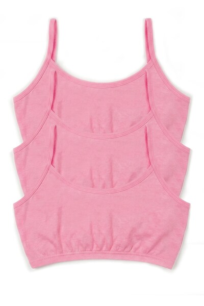 Öts Κοριτσίστικο μπουστάκι 3 τεμαχίων χωρίς επένδυση με κορδόνια (96% βαμβάκι - 4% ελαστάνη)