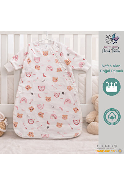 RUKİYE YAVUZ Pamuk Pazen حقيبة نوم قطنية للأطفال من 1 TOG - معتمدة من Oeko-Te...