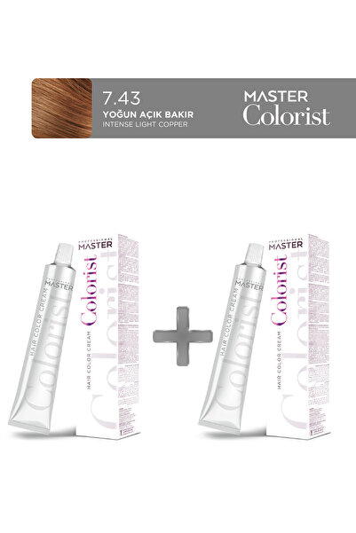 Master colorist 2'li Tüp Saç Boyası 60 ml 7.43 Yoğun Parlak Bakır