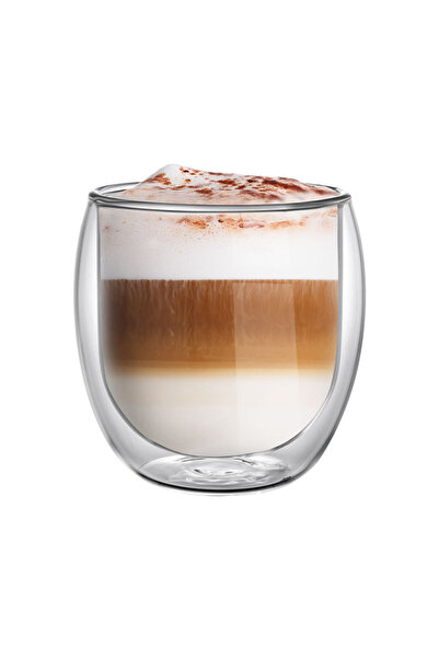 Leggno Vetro Çift Cidarlı Latte Bardağı 2'li 400 ml