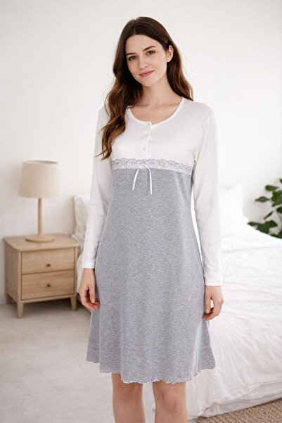 AYYILDIZ 59504 Gri Gecelik