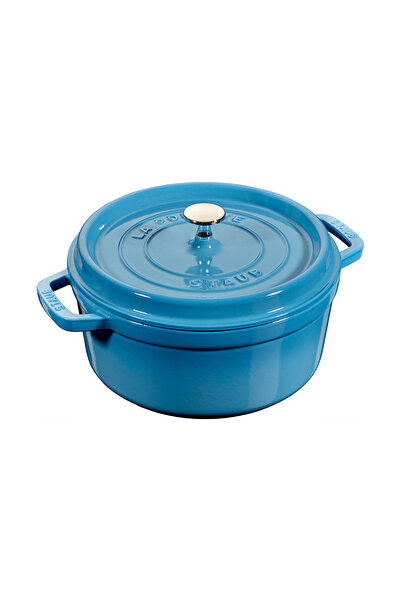 STAUB La Cocotte Döküm Tencere Yuvarlak 24 cm Buz Mavi