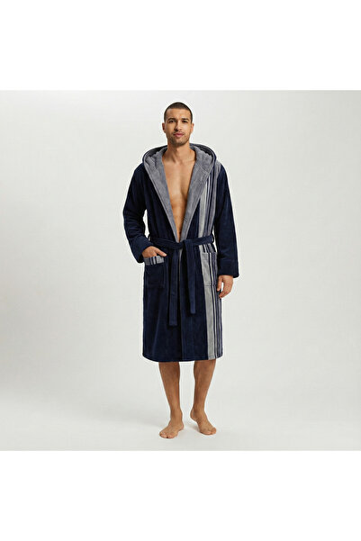 Wild Love Ανδρική ρόμπα με κουκούλα 100% μπαμπού