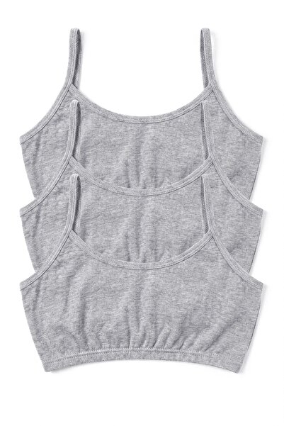 Öts Κοριτσίστικο μπουστάκι 3 τεμαχίων χωρίς επένδυση με κορδόνια (96% βαμβάκι - 4% ελαστάνη)