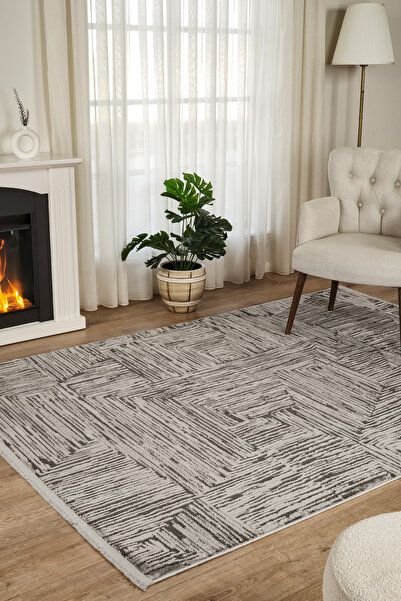 Konfor Halı Marla 2004 Gri Hav Toz Vermez Salon Mutfak Koridor Oturma Odası Y...