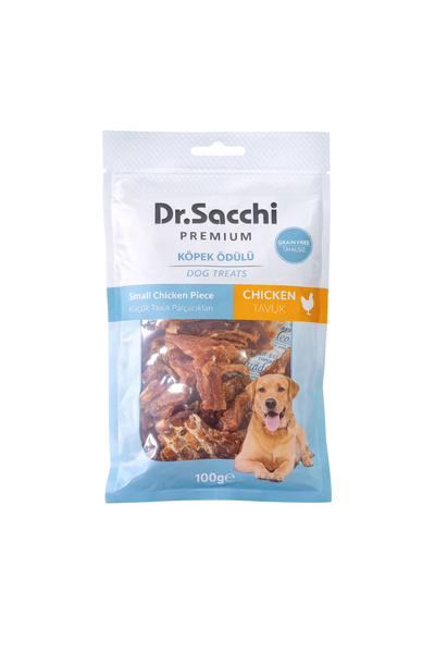 Dr. Sacchi Dr.Sacchi Premium Küçük Tavuk Parçacıklı Tahılsız Köpek Ödülü 100 Gr
