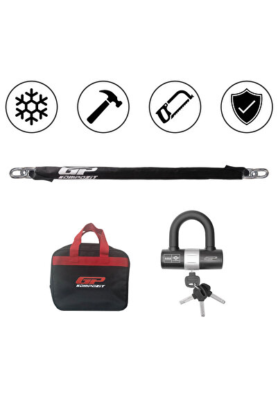 GP KOMPOZİT GP Kompozit Universal 2 mt 13 mm Motosiklet Zinciri ve Kilidi