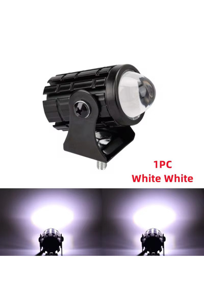 Choice مصباح قيادة صغير أبيض من KEVANLY، قطعة واحدة، عدسة بروجكتور LED، مصباح أمامي للدراجات النارية، دراجة رباعية، سكوتر، مناسب لـ Auxilia