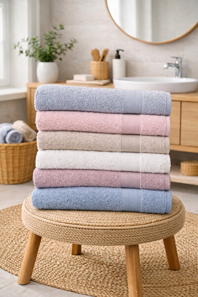 HOME MOD STORE Set de prosoape de baie de dimensiuni mari, 6 bucăți, 70x140 cm, bumbac 100% – moale, absorbant, hotel și spa