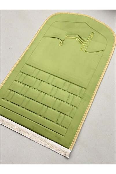 AYHANHOME Minimal Kaaba Patterned Orthopedic Knee Pain-Free Sponge Gift Dowry Purse Fringed Bag Prayer Rug