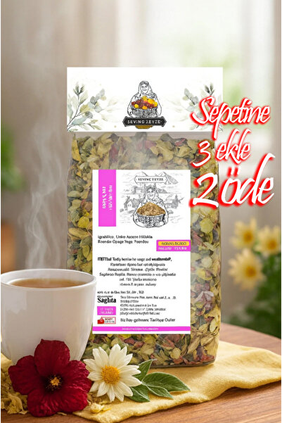 Organik Teyze Sevinç Teyze Kış Çayı -Ihlamur, Adaçayı, Hibisküs, Limon Melisa, Papatya, Hatmi Çiçeği 75g