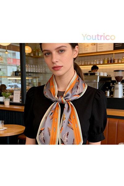 Youtrico وشاح وربطة عنق طويل للنساء، إكسسوار عصري، 145 سم، شريط مضفر، حزام