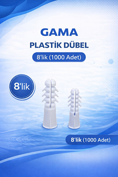 GGama Plastik Dübel 8'lik (1000 Adet)