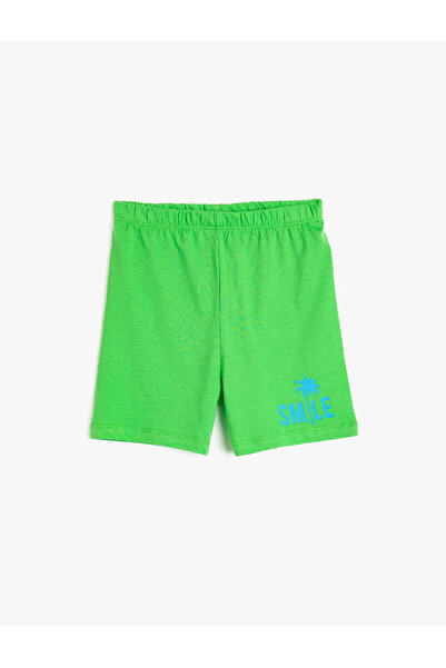 Koton Baby Boy Green Printed 100% Cotton Shorts