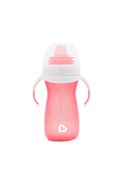 Munchkin Duyarlı Geçiş Bardağı | 9 Ay+ Bebekler İçin|296 ml |Sızdırmaz & Kolay Tutulan Tasarım|Pembe