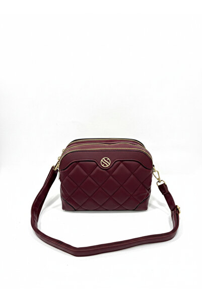 Sanmorris Kadın Ayarlanabilir Çapraz Askılı 4 Bölmeli Borda Mat Omuz ve Çapra...