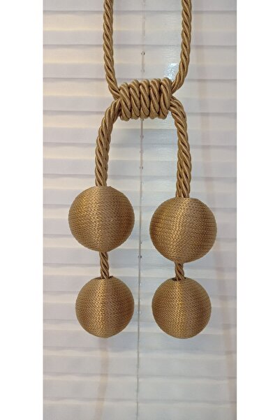 serART Fon Perde Tavan Bağçik Top Braçhol Gold