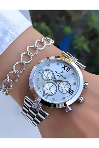 Daniel Klein Marka Taşlı Su 3atm Geçirmez Kadın Kol Saati Bileklik