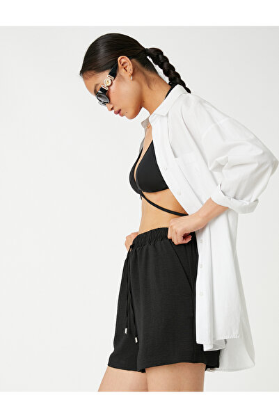 Koton Tie Waist Shorts Satin Look