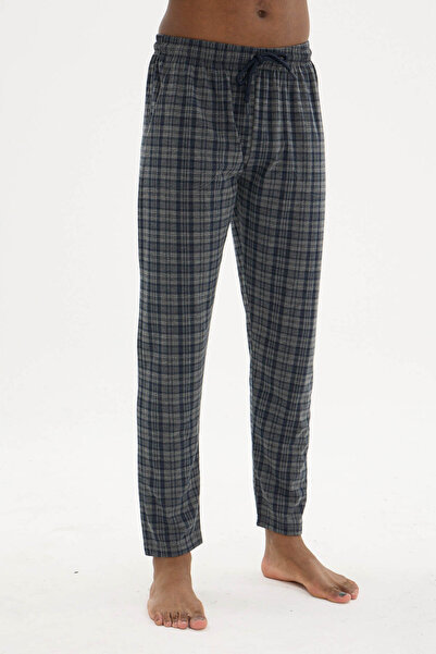 KLY Ekose Ince Tek Alt Rahat Pamuk Penye Pijama