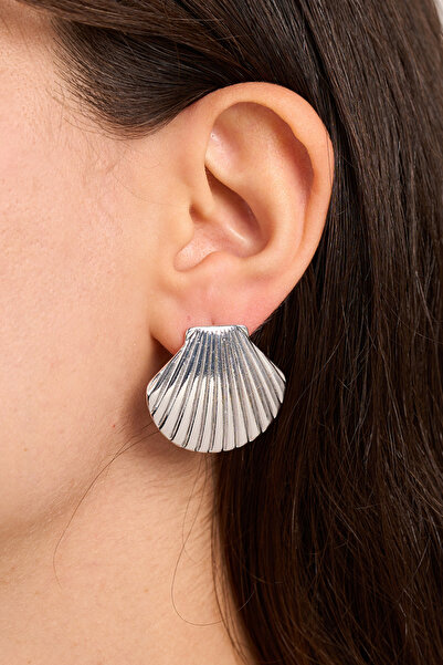 Elika Silver أقراط مجوهرات نسائية موديل صدف