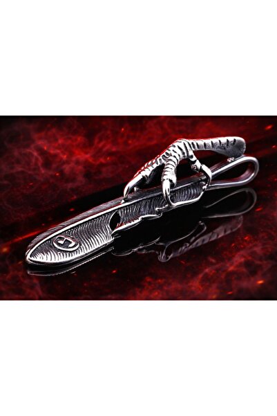 daisybydaisy Kartal Pençesi Tüylü Kolye Paslanmaz Çelik Viking Gotik Erkek Ak...