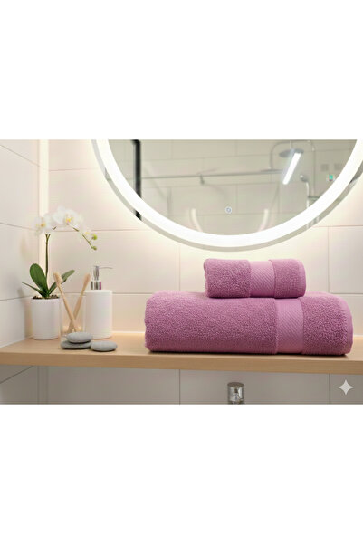 Pamira طقم مناشف حمام بيرين 50×90 و70×140، قطعتان [منشفة لليد والوجه، منشفة ل...