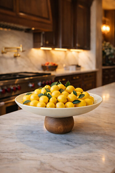 Akyol COS AKASYA AYAKLI DERİN PORSELEN SUNUMLUK