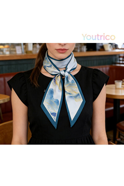 Youtrico وشاح وربطة عنق طويل للنساء، إكسسوار عصري، 145 سم، شريط مضفر، حزام