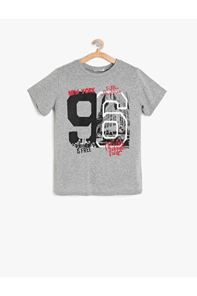 Koton Gri Erkek Çocuk Baskılı T-Shirt