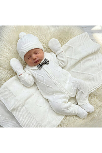 Baby shine طقم استقبال الطفل ولادي شتوي تركي فاخر - مصنوع من التريكو الفخم - ...