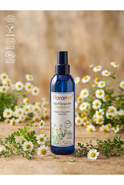 Florame Organik Papatya Çiçek Suyu 200 ml - %100 Saf Hidrosol - Vegan