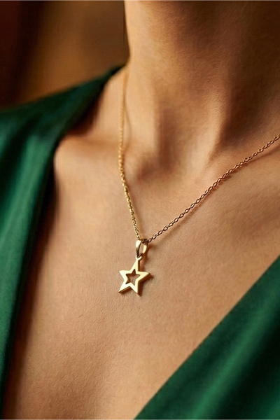 Dağıstanlı Kuyumculuk 14 Ayar Altın Yıldız Kolye Ucu